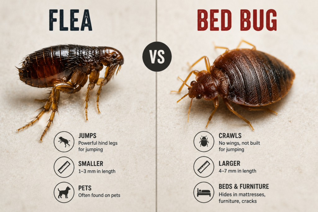 Bed bug versus Fleas