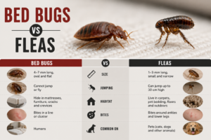 Bed Bugs vs Fleas - A comparison